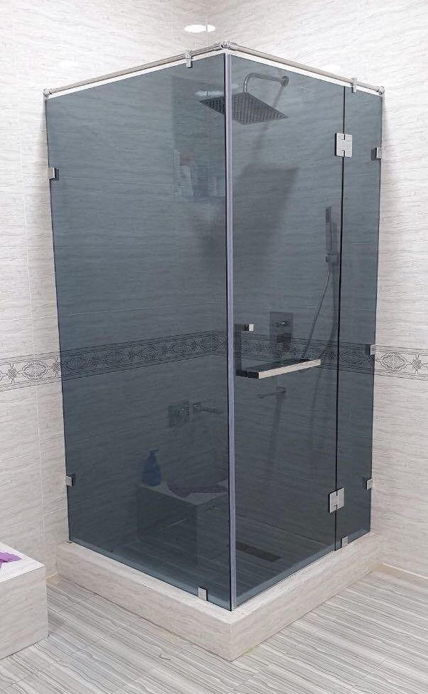 Blue Tinted Glass Shower Enclosure India
